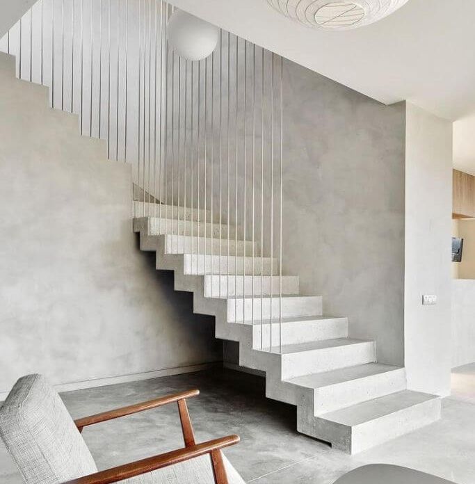 escaleras modernas concreto