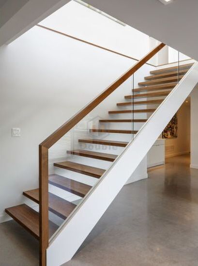 escaleras modernas madera lineal