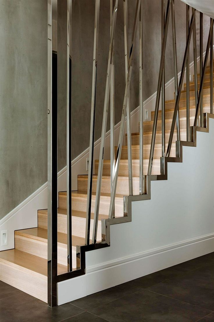 diseño escaleras modernas barandal acero