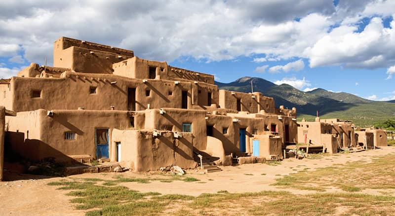 Pueblos de adobe en Taos, Nuevo México